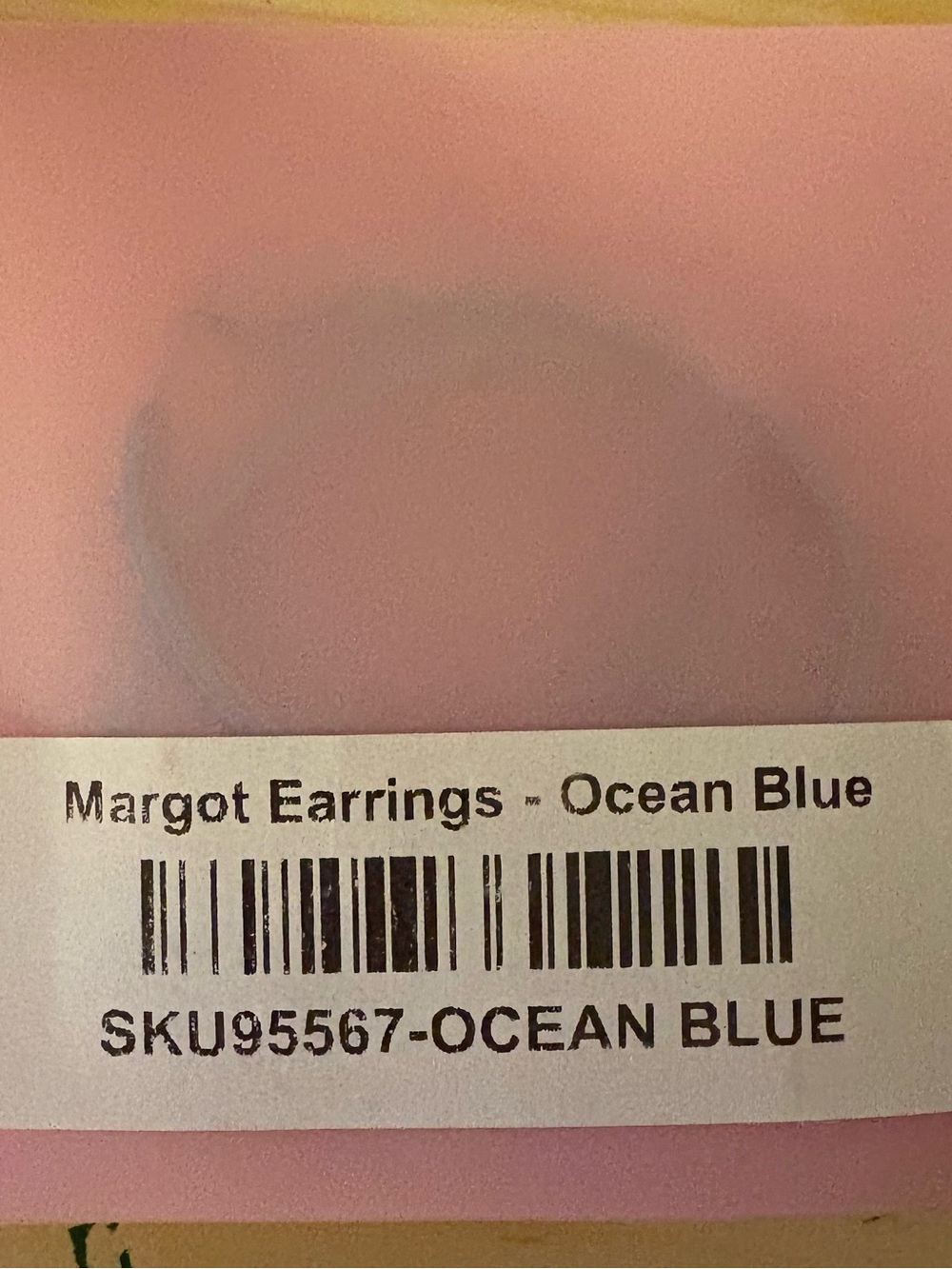Ocean Blue Rhinestone Hoop Earrings by Alexa Rae - Picture 3 of 3